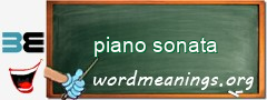 WordMeaning blackboard for piano sonata